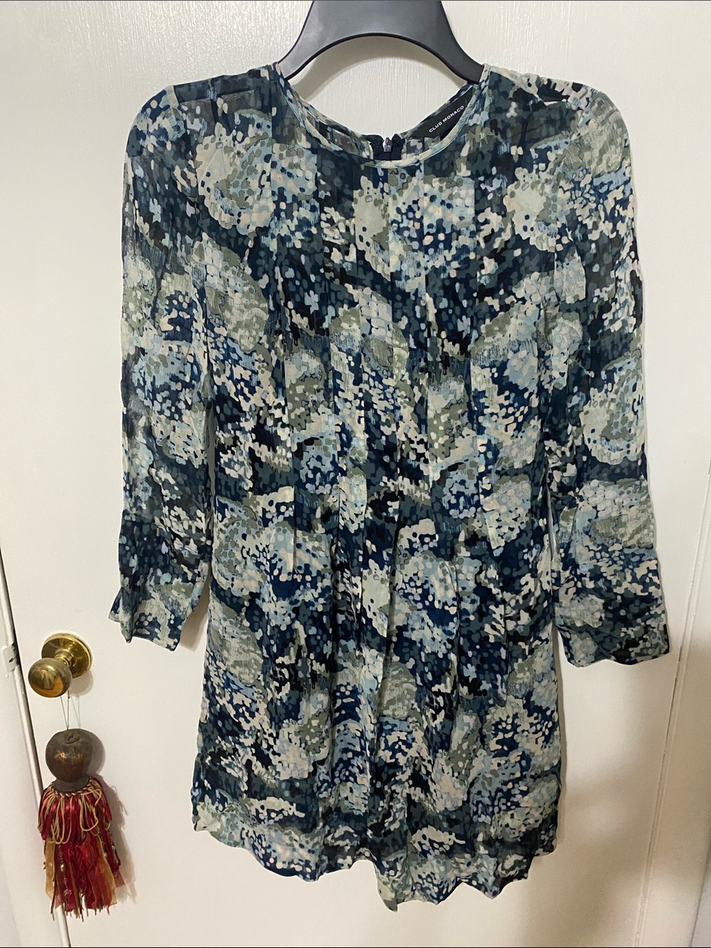 Club Monaco Blue Floral Mini Dress